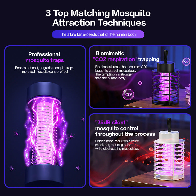 LED Mosquito Killer Lamp | USB Rechargeable Indoor Bug Zapper Light