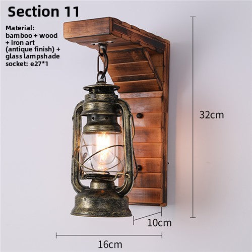 Retro Industrial Iron Wall Lamp | Vintage Style Indoor & Outdoor Light