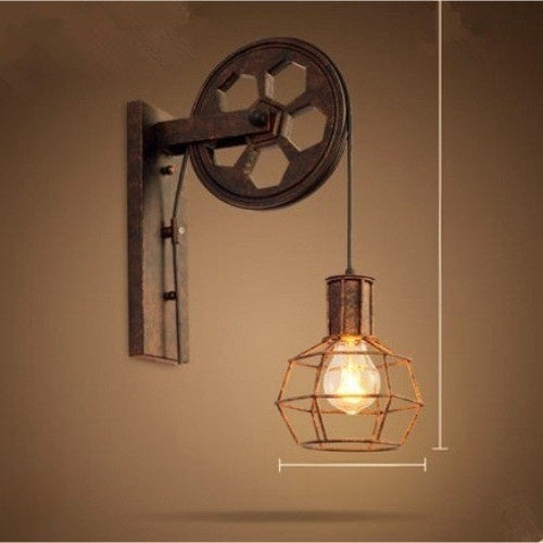 Retro Industrial Iron Wall Lamp | Vintage Style Indoor & Outdoor Light