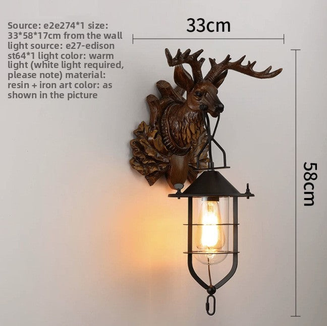 Retro Industrial Iron Wall Lamp | Vintage Style Indoor & Outdoor Light