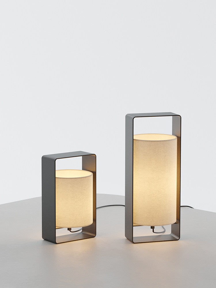 Vintage Minimalist Table Lamp | Retro Iron & Cloth Shade Bedside Light