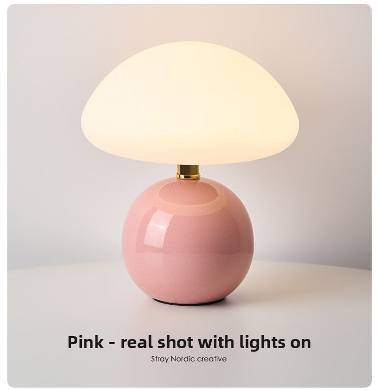 Mushroom Table Lamp | Soft Glow Ceramic Night Light