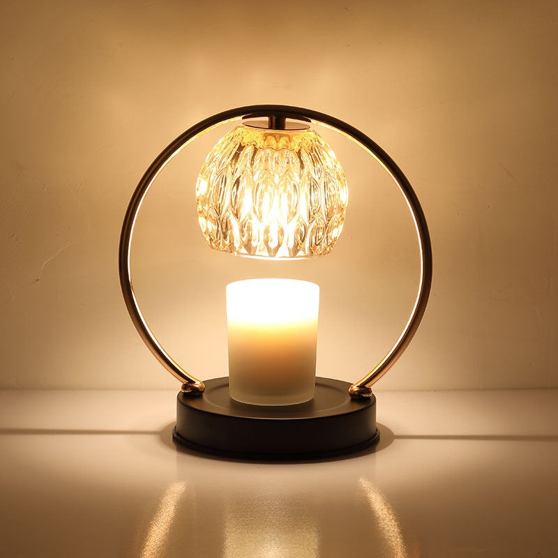 Retro Aromatherapy Wax Melt Lamp | Dimmable Glass Light with Timer