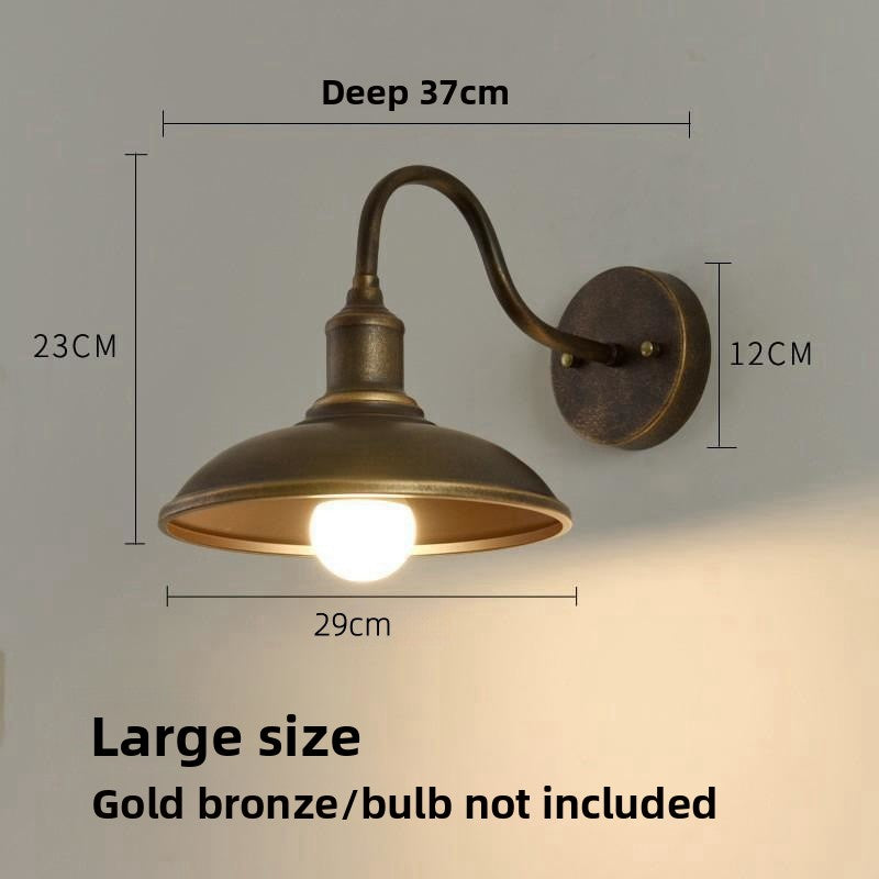 Retro Industrial Iron Wall Lamp | Vintage Style Indoor & Outdoor Light