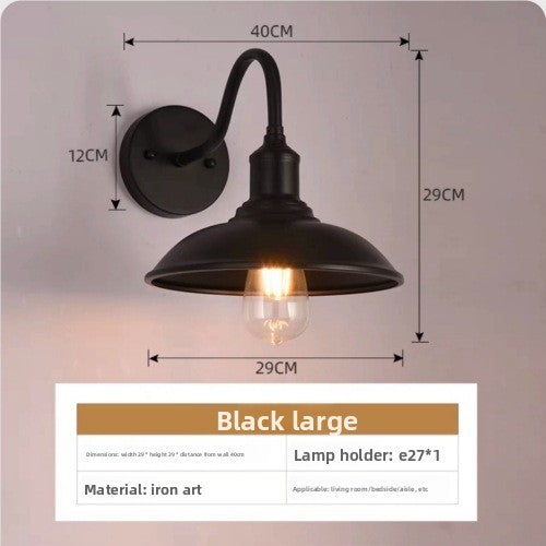 Retro Industrial Iron Wall Lamp | Vintage Style Indoor & Outdoor Light