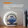 Quicksand Hourglass Desk Lamp | Wireless Charging Night Light with Touch Control