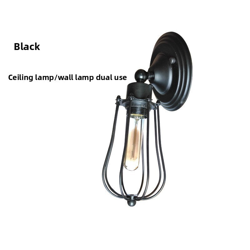 Retro Industrial Iron Wall Lamp | Vintage Style Indoor & Outdoor Light
