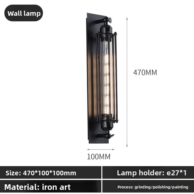 Retro Industrial Iron Wall Lamp | Vintage Style Indoor & Outdoor Light