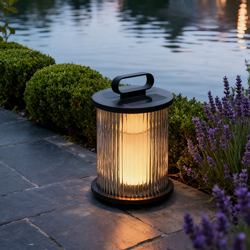 Modern Solar & Electric Garden Lawn Lamp | Stainless Steel Outdoor Post Light