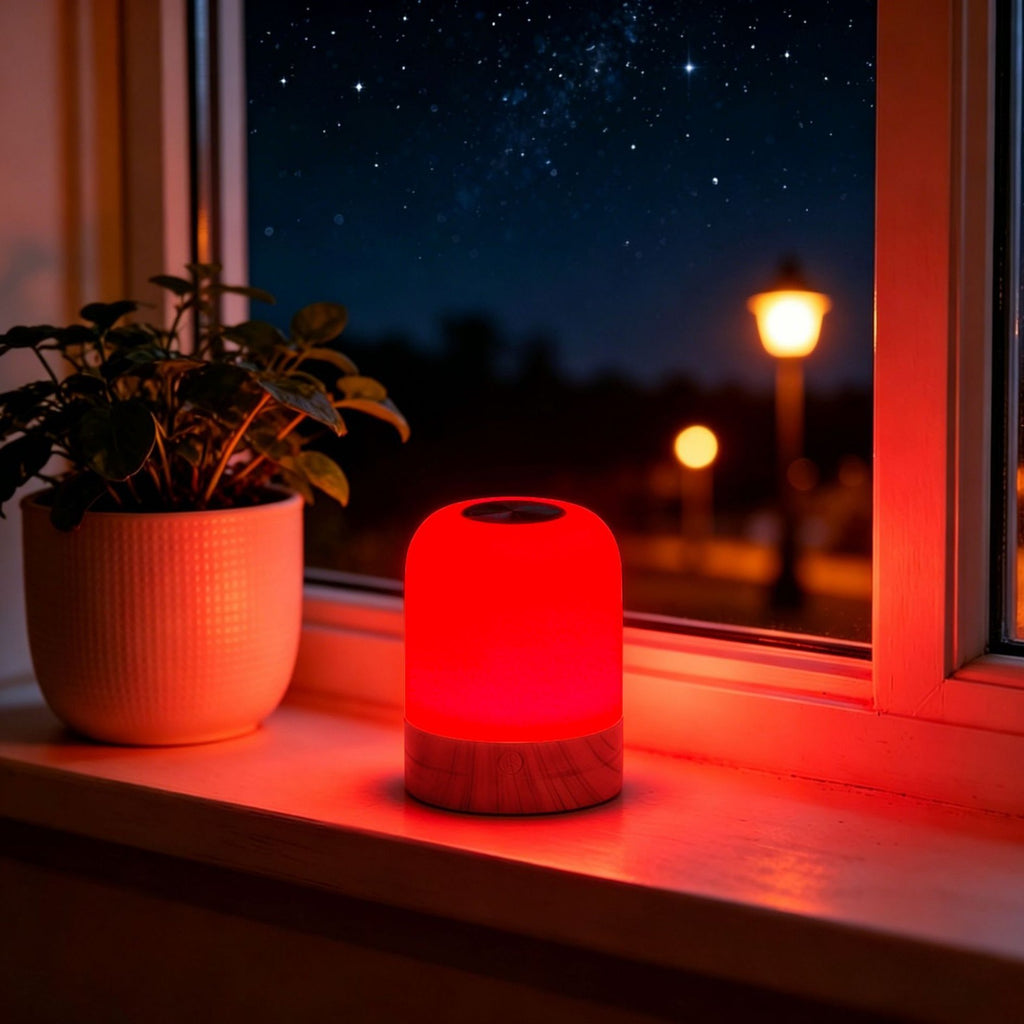 Red Light Therapy Lamp | 670nm Amber & Red Sleep & Wellness Night Light