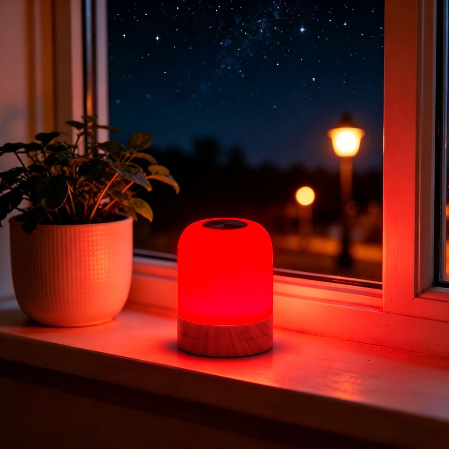 Red Light Therapy Lamp | 670nm Amber & Red Sleep & Wellness Night Light