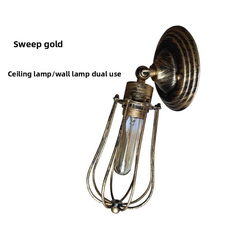 Retro Industrial Iron Wall Lamp | Vintage Style Indoor & Outdoor Light