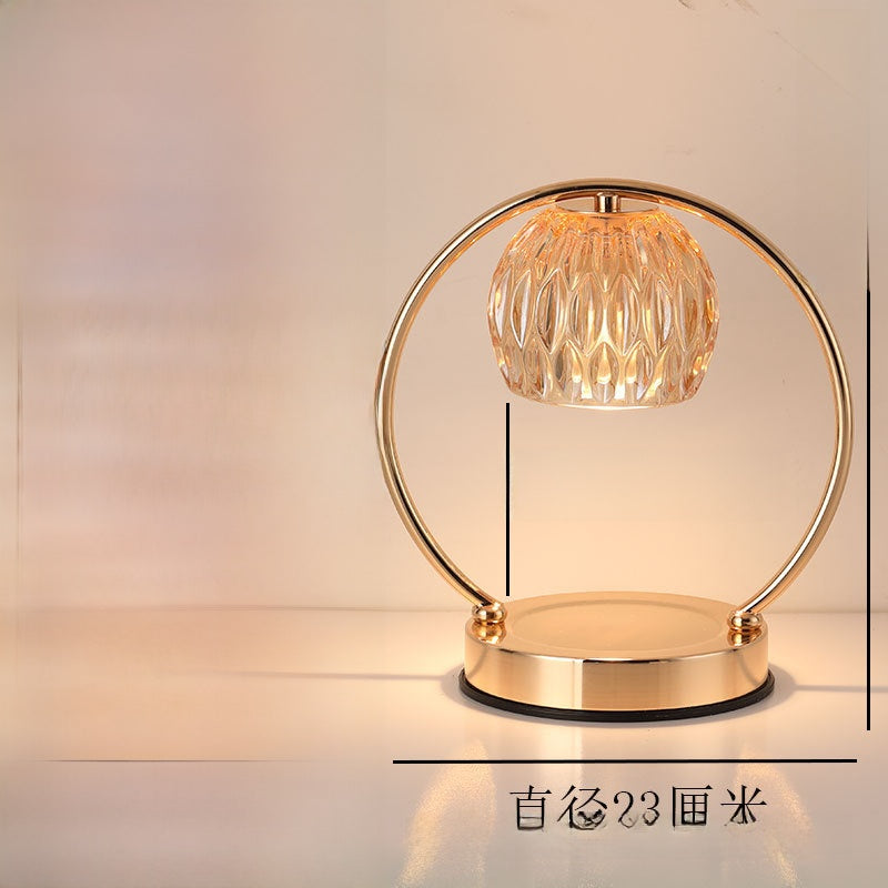 Retro Aromatherapy Wax Melt Lamp | Dimmable Glass Light with Timer