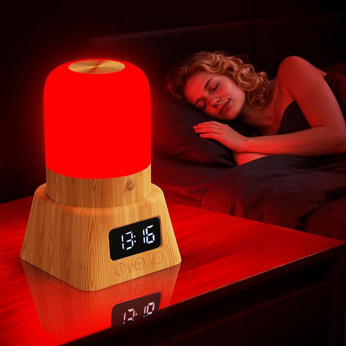 Red Light Therapy Lamp | 670nm Amber & Red Sleep & Wellness Night Light