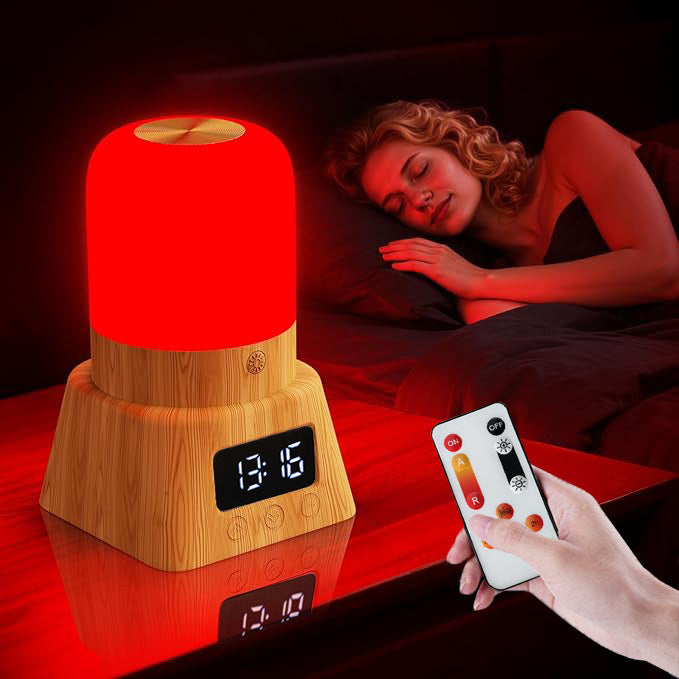 Red Light Therapy Lamp | 670nm Amber & Red Sleep & Wellness Night Light