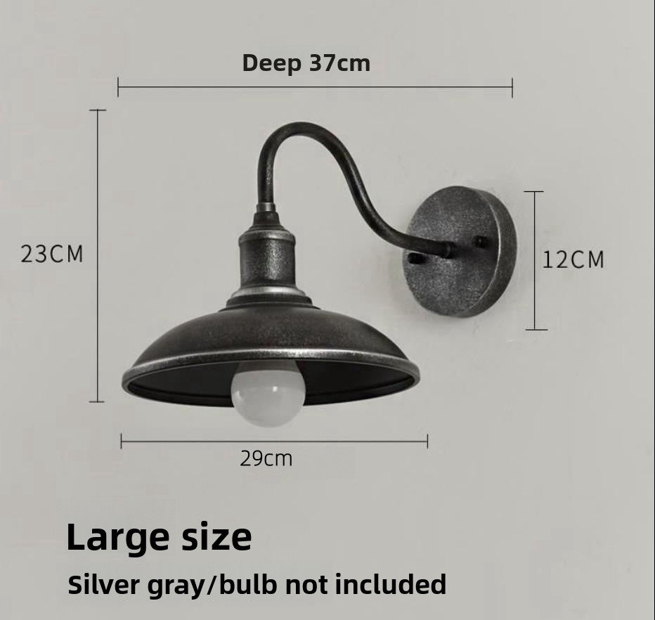 Retro Industrial Iron Wall Lamp | Vintage Style Indoor & Outdoor Light