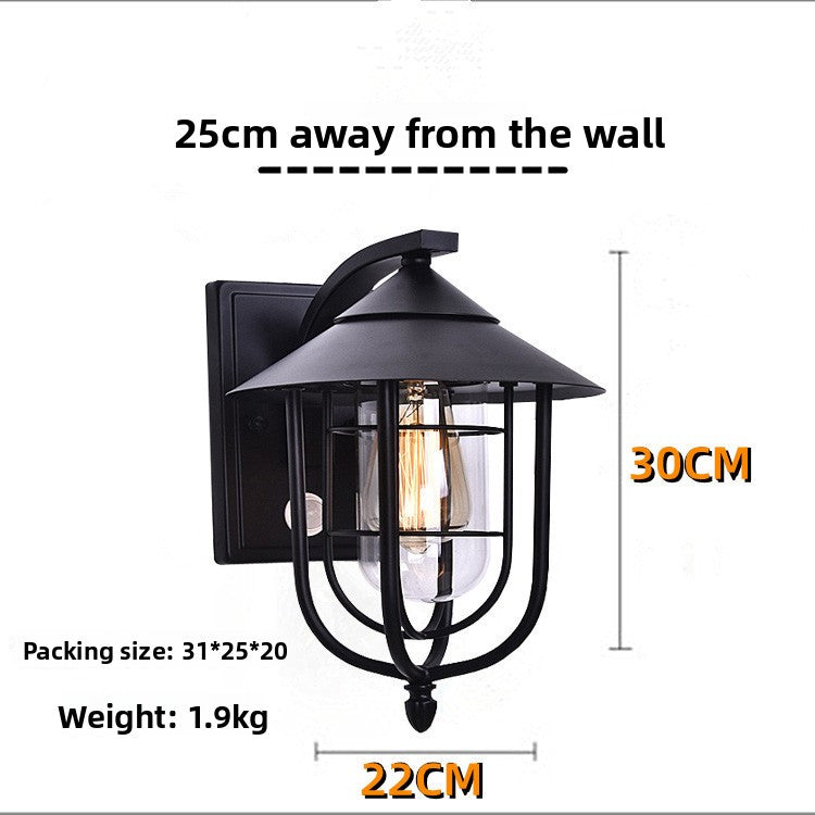 Nordic Retro Outdoor Wall Light | Motion Sensor Waterproof LED Lamp