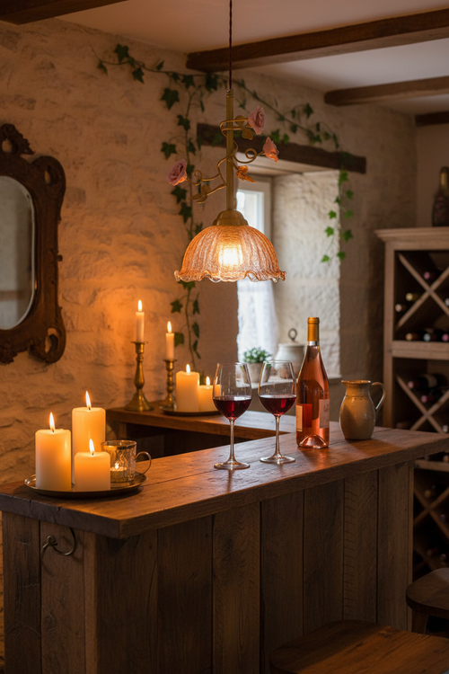 French Rose Pendant - Bar